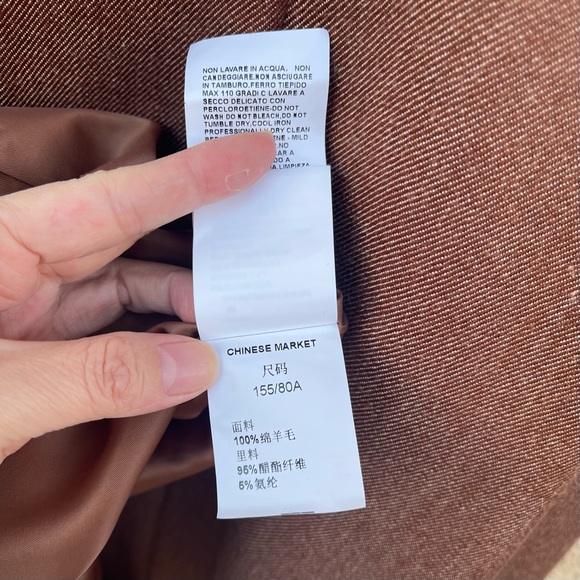 Max Mara Belted Brushed Wool Twill Midi Dress， size 2 - Picture 15 of 16